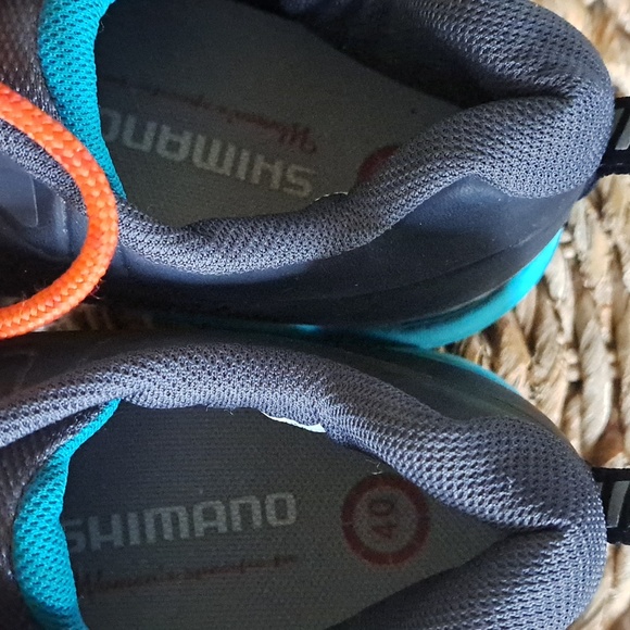 Shimano Unisex SH-MT300 Black Teal Mountain Bike Active Cycling Shoes M7/W8 - Picture 7 of 9